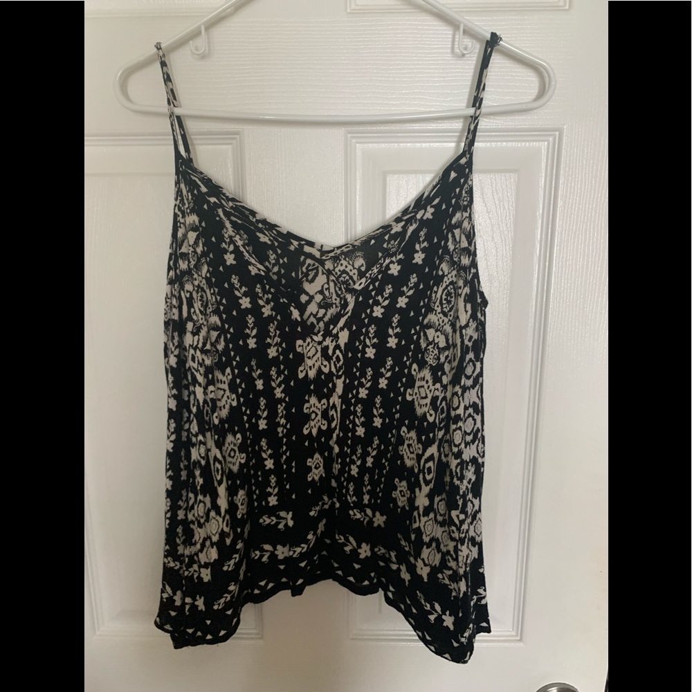 Black and White Blouse, with Cold Shoulder